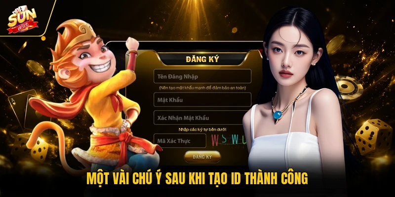 Một vài chú ý sau khi tạo ID thành công